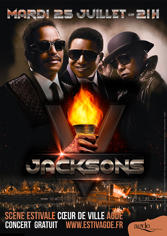 The Jacksons en concert sur la Scène Flottante d'Agde mardi 25 juillet 2023
